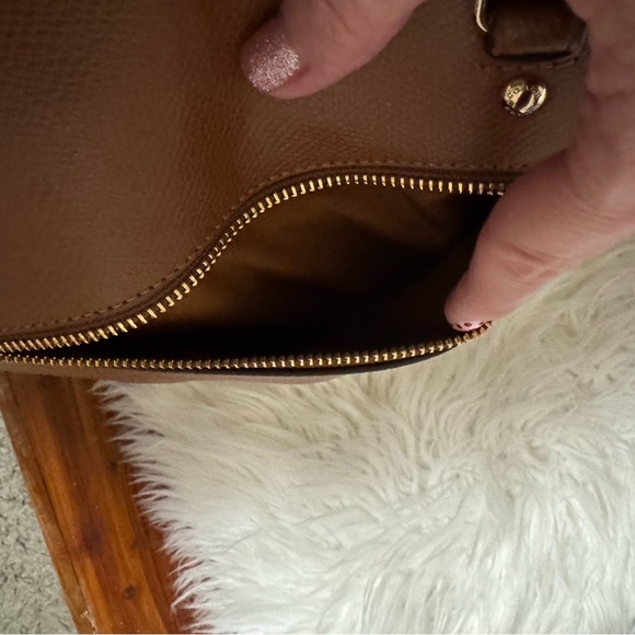 Coach Tan Leather Tote Bag - Picture 3 of 8